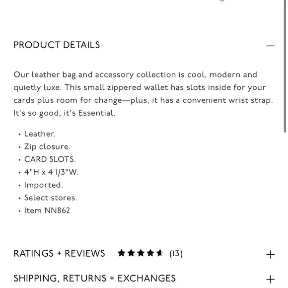 Madewell Black Leather Wristlet Waller - Picture 5 of 7